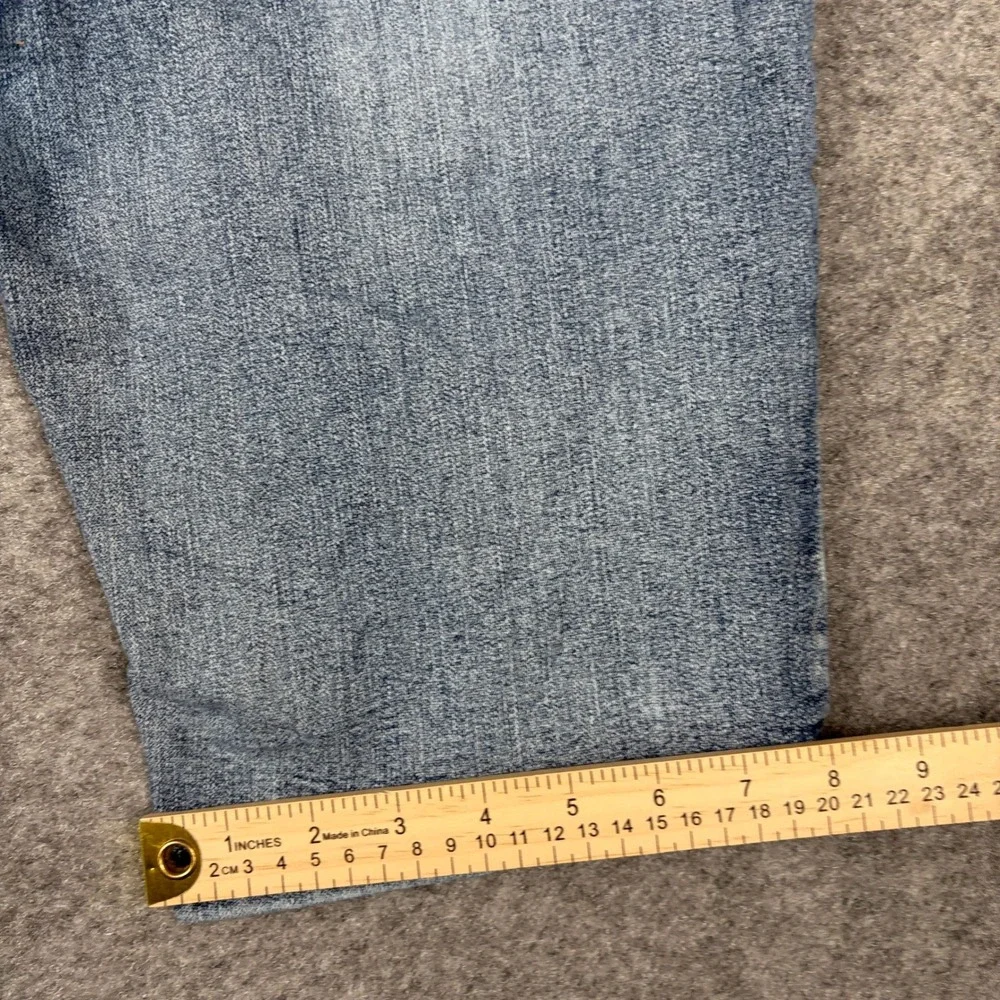 Rhythm in Blues Denim Shorts Womens 8 Blue Bermuda Distressed Y2K McBling‎ 2000s